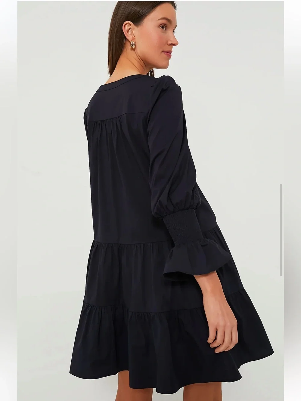Navy Cotton Poplin Kenzo Dress Sz. S